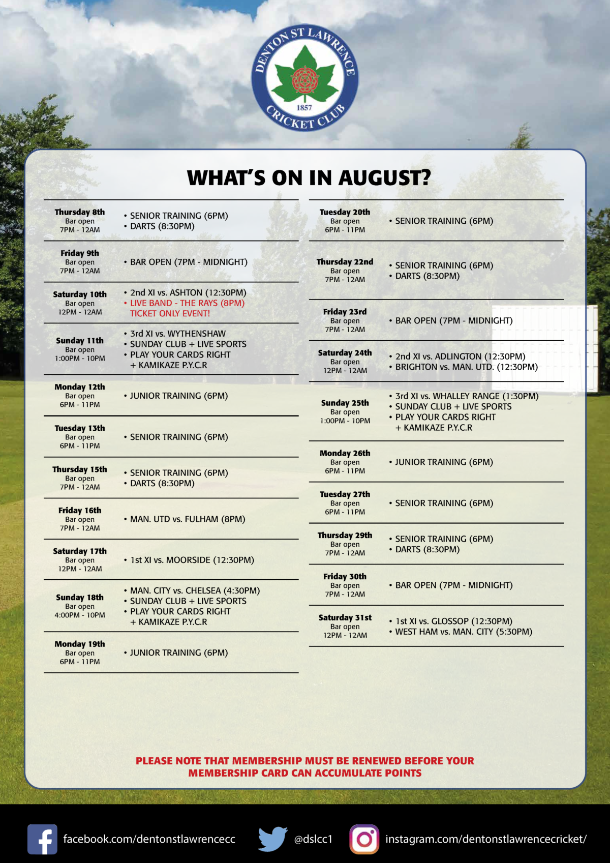 What’s On in August?